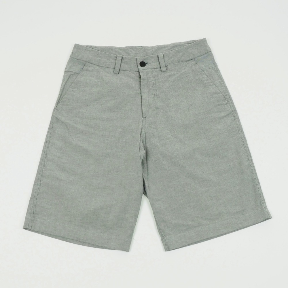 Lululemon Oxford Chambray Chino Shorts Mens 30 Gray Cotton Blend Golf Casual